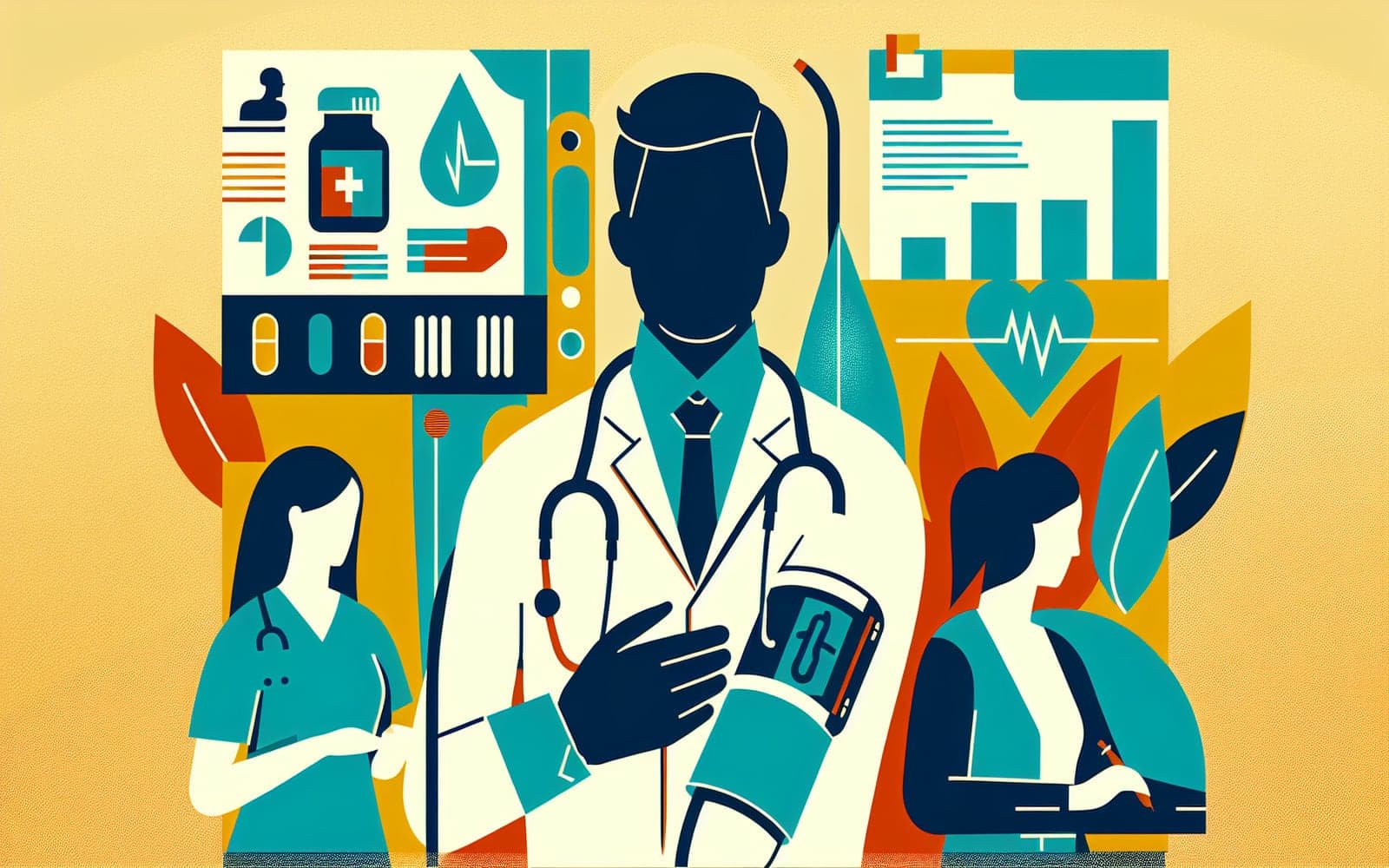Current guidelines for managing hypertension, focusing on blood pressure goals and measurement methods.