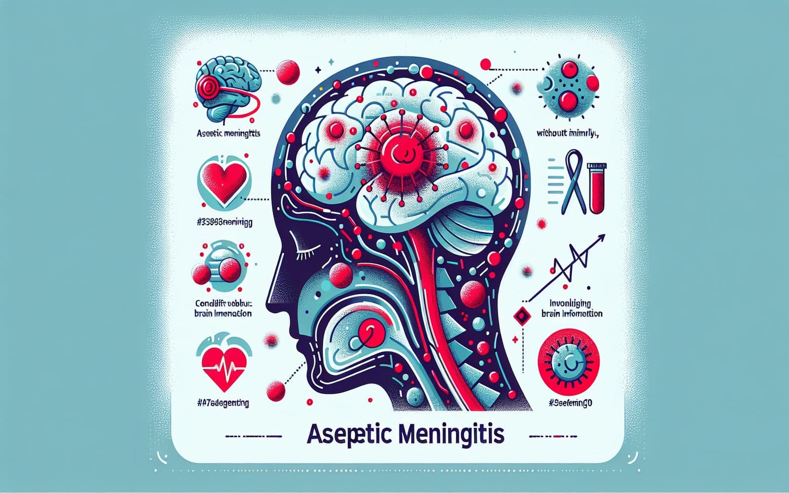 Aseptic meningitis is the inflammation of the protective membranes covering the brain and spinal cord, commonly caused by viral infections such as enteroviruses and herpes simplex virus.