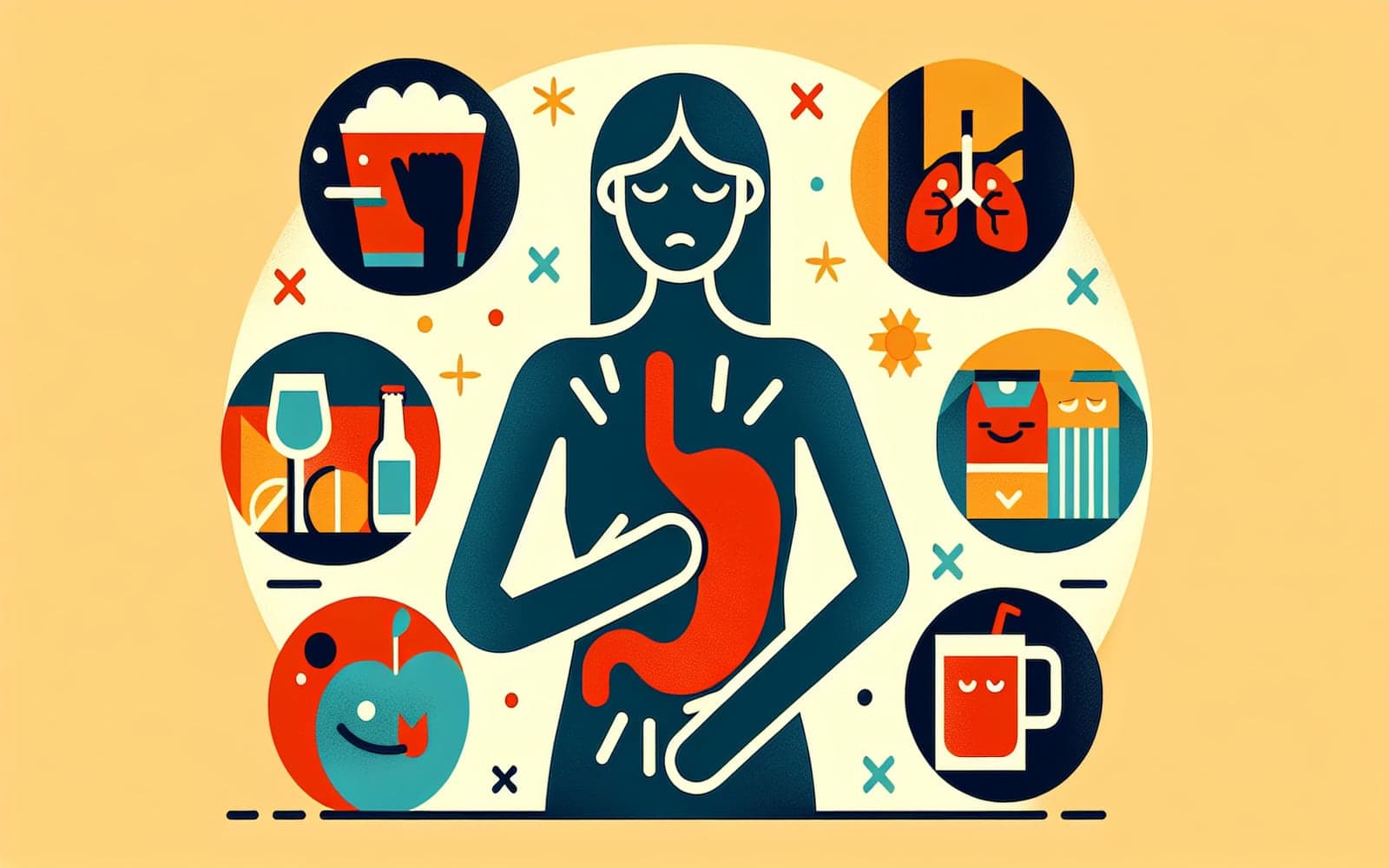 Peptic ulcers are open sores that develop on the inner lining of the stomach, upper small intestine, or esophagus. Lifestyle factors and certain medications can worsen these ulcers.