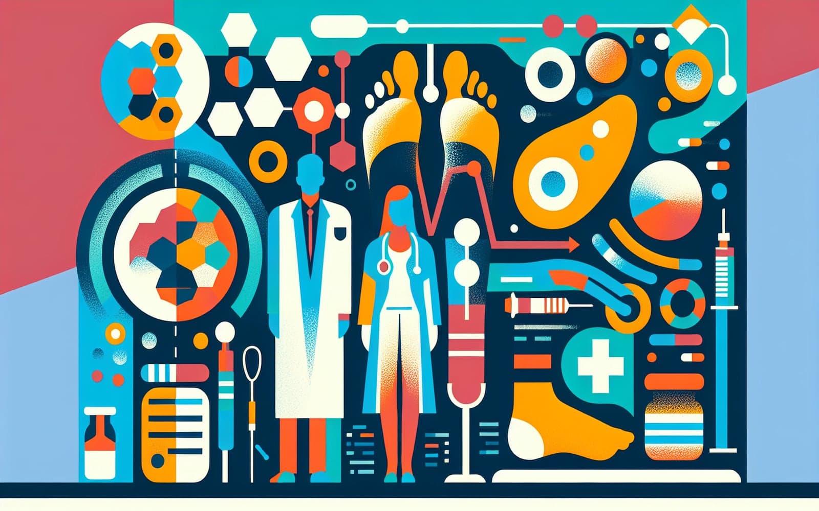 Diabetic foot infections are a common complication of diabetes, characterized by redness, swelling, and deeper infections such as osteomyelitis. Diagnosis involves physical examinations and imaging tests.