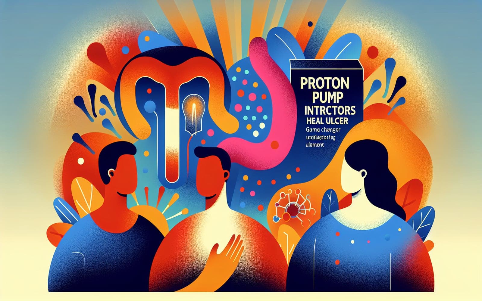 Proton pump inhibitors (PPIs) are medications that block acid production in the stomach, promoting the healing of peptic ulcers.