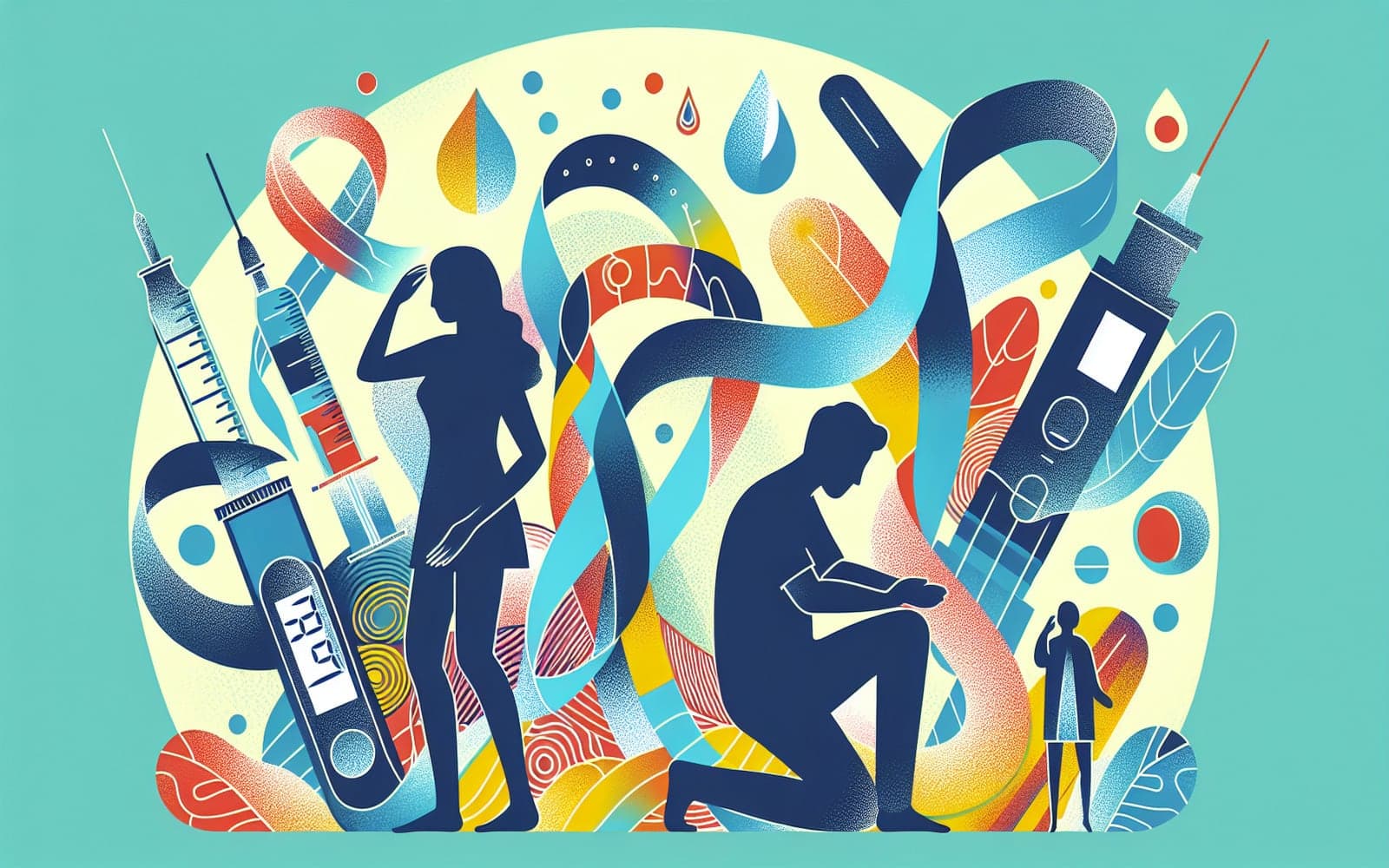 High blood sugar levels in individuals with Type 1 Diabetes, leading to potential damage to blood vessels and nerves, increasing the risk of cardiovascular complications.