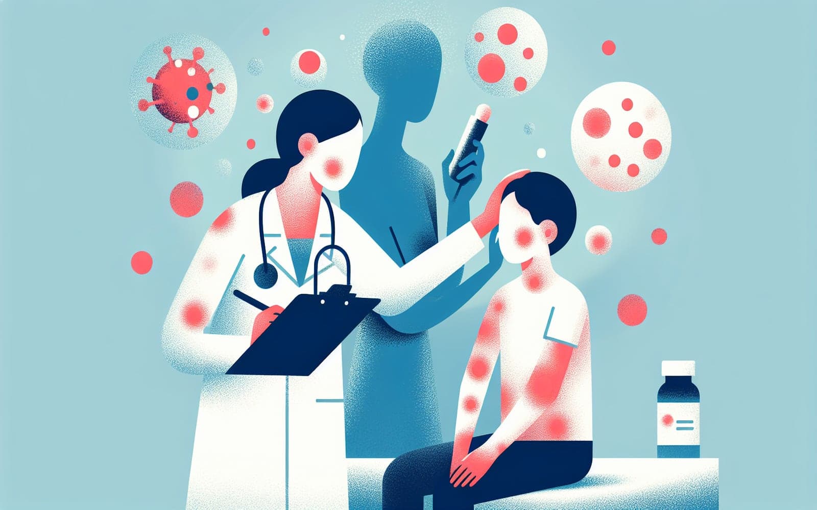 Impetigo is a common and highly contagious skin infection that mainly affects infants and children. It usually appears as red sores on the face, especially around a child's nose and mouth.