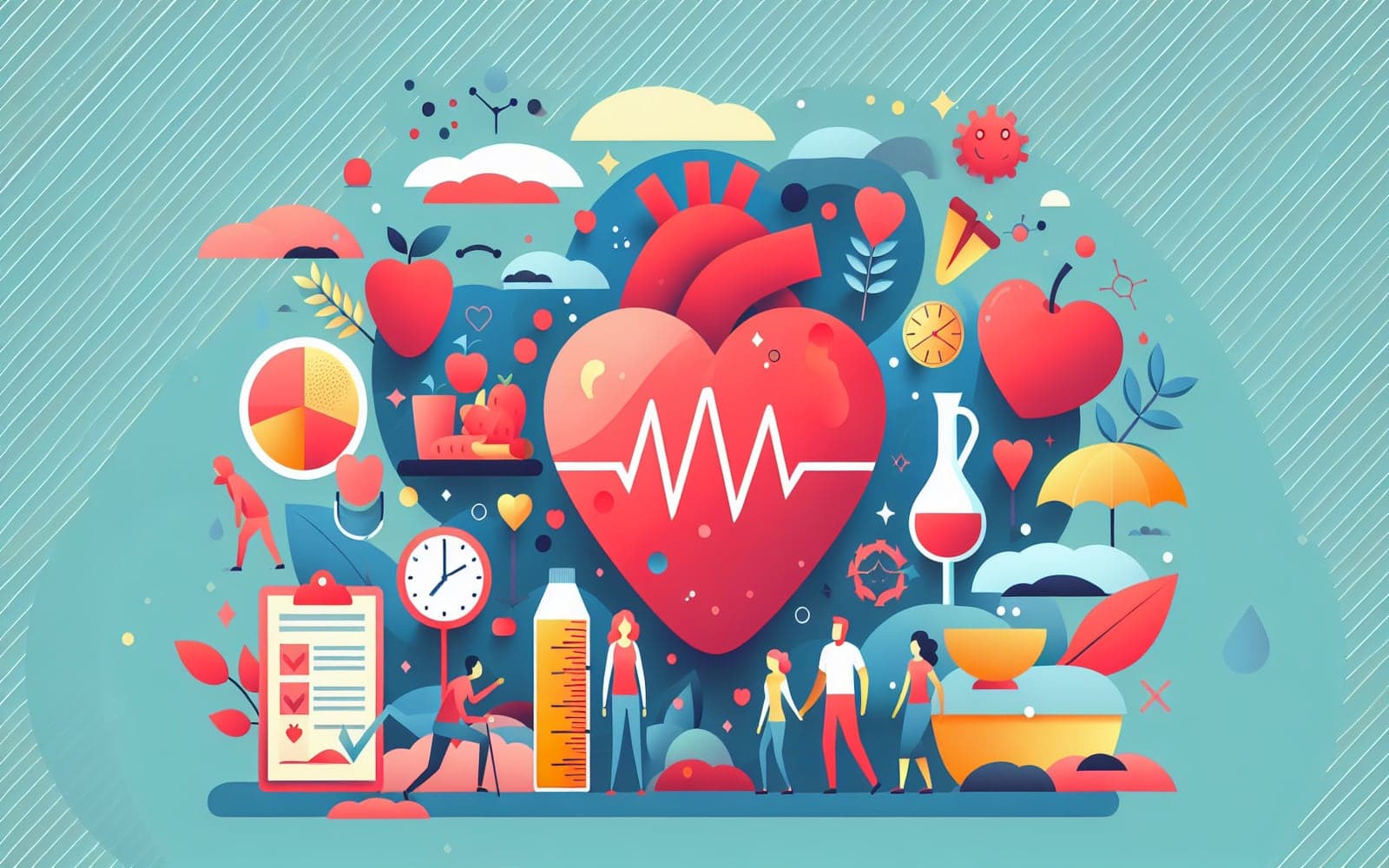 Factors that increase the likelihood of developing heart disease, including metabolic syndrome and diabetes.