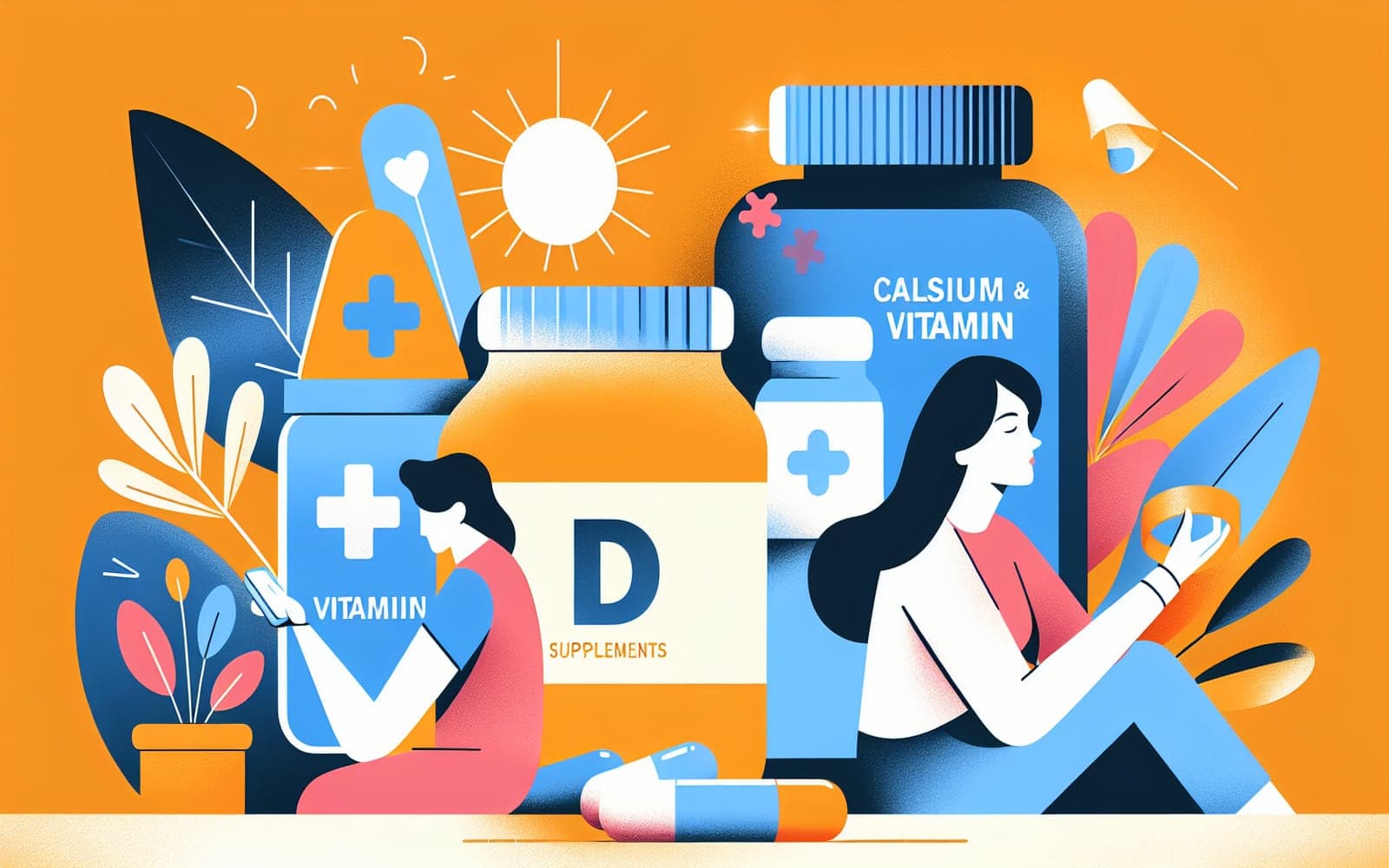 Calcium and vitamin D supplements are used to enhance bone health, particularly in individuals with osteoporosis or those lacking sufficient dietary intake.