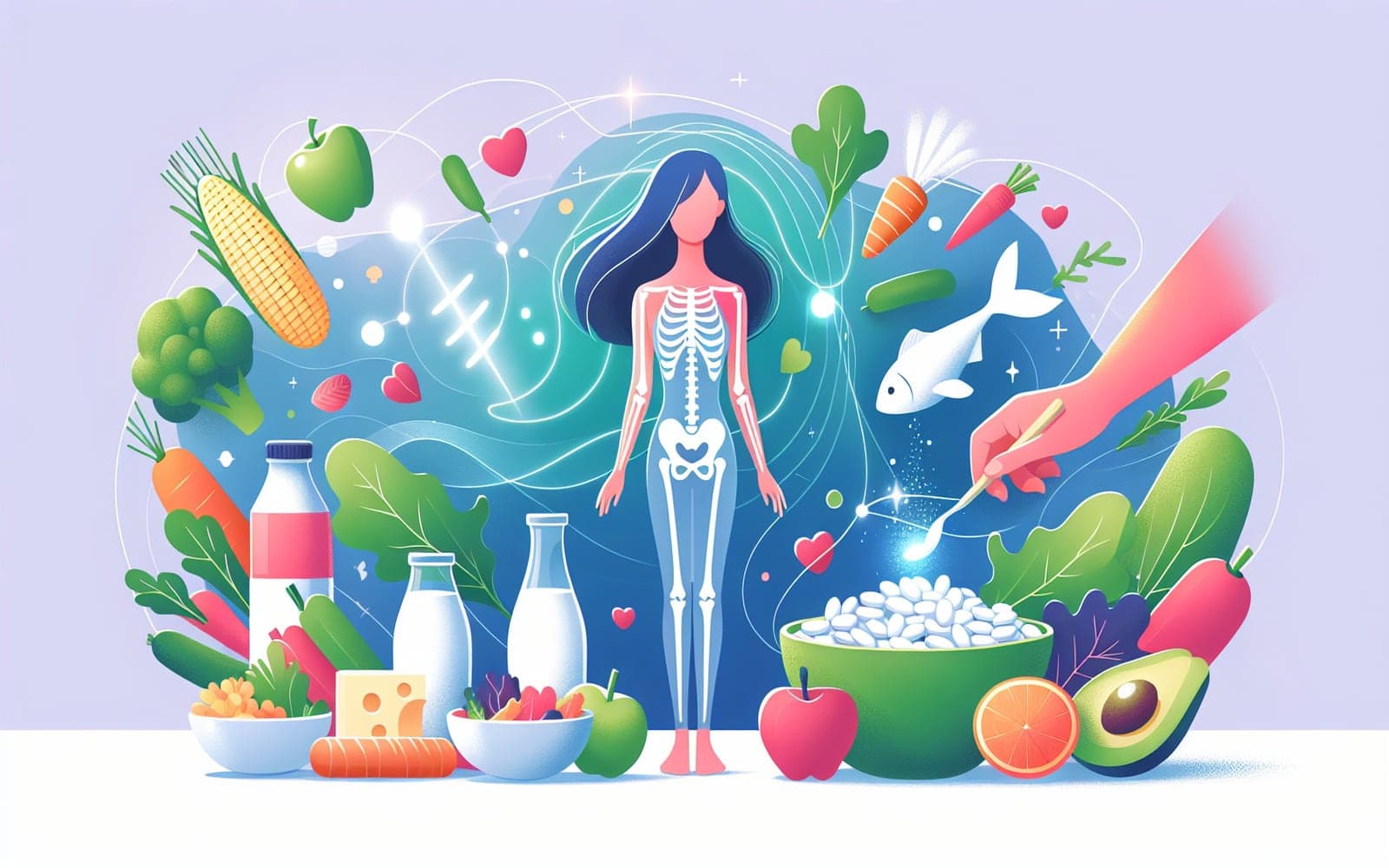 A dietary plan focusing on the intake of calcium, vitamin D, and balanced protein to support bone health and prevent osteoporosis, especially in postmenopausal women.