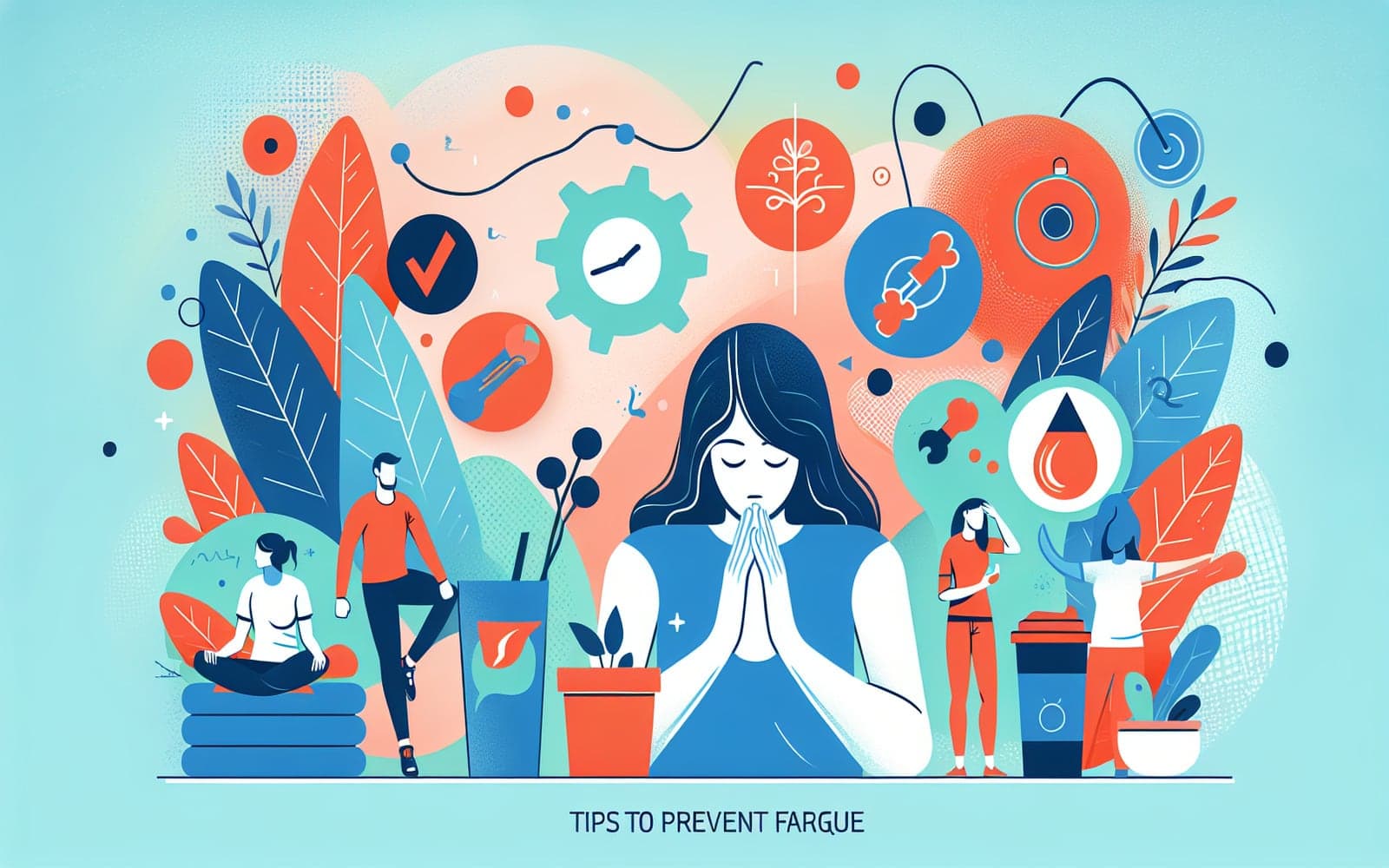 Methods to prevent fatigue through healthy lifestyle choices including balanced diet, regular exercise, and stress management.