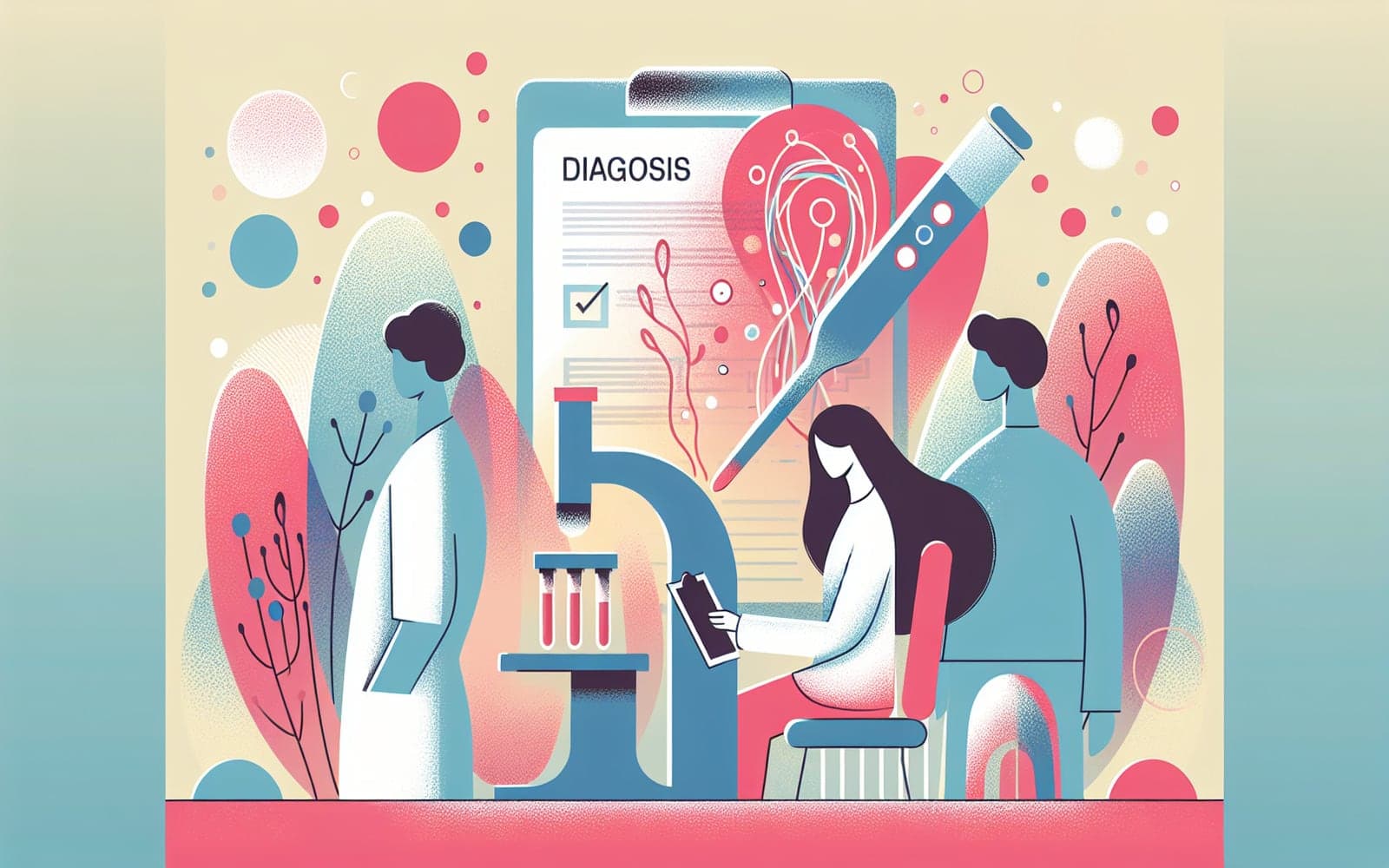 A diagnostic test for Bacterial Vaginosis using clinical laboratory methods like nucleic acid amplification tests (NAATs) and point of care tests.