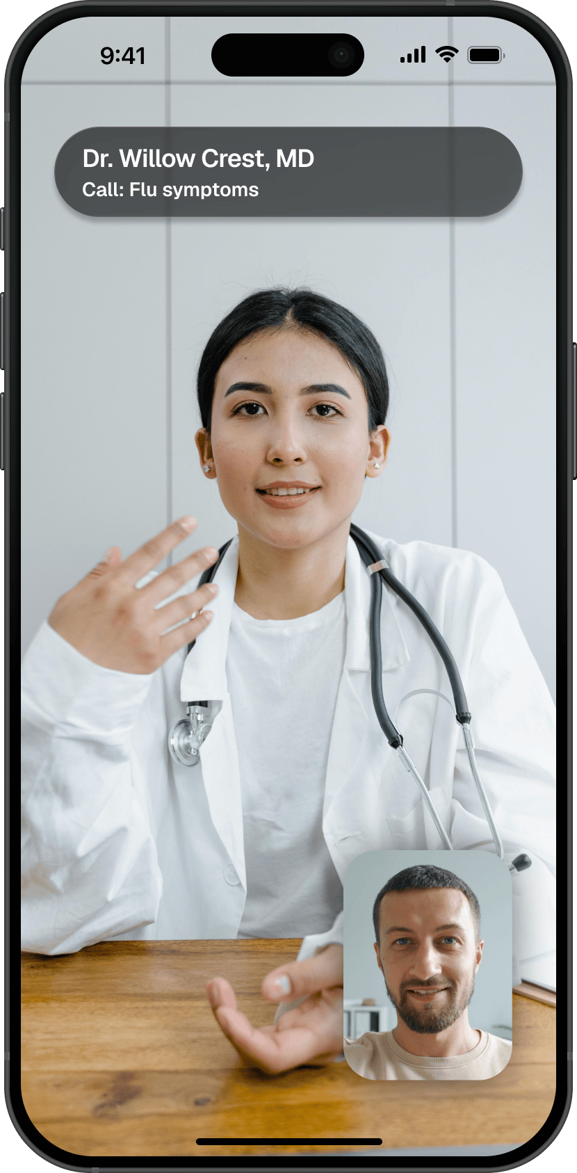 Video call with Dr. Willow Crest