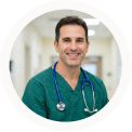 Male doctor with professional attire