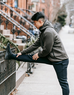 Person exercising to improve health